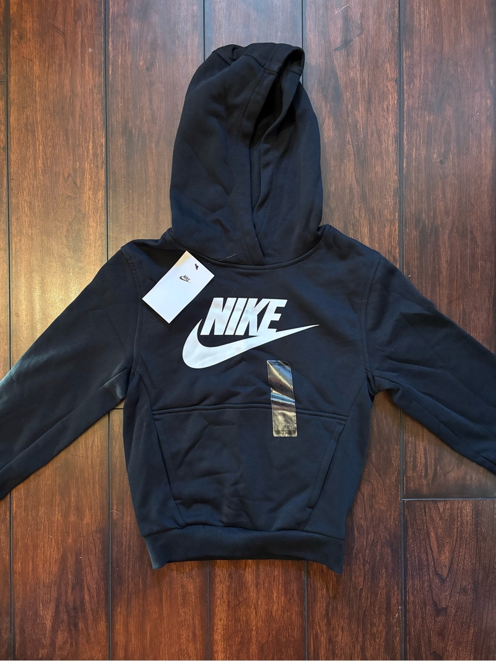 Nike Youth Small Black Hoodie Sweatshirt NWT FD2988-010